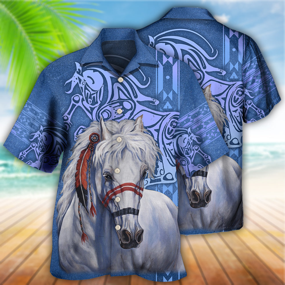 Native Style Love Peace Horse - Hawaiian Shirt - Reefox