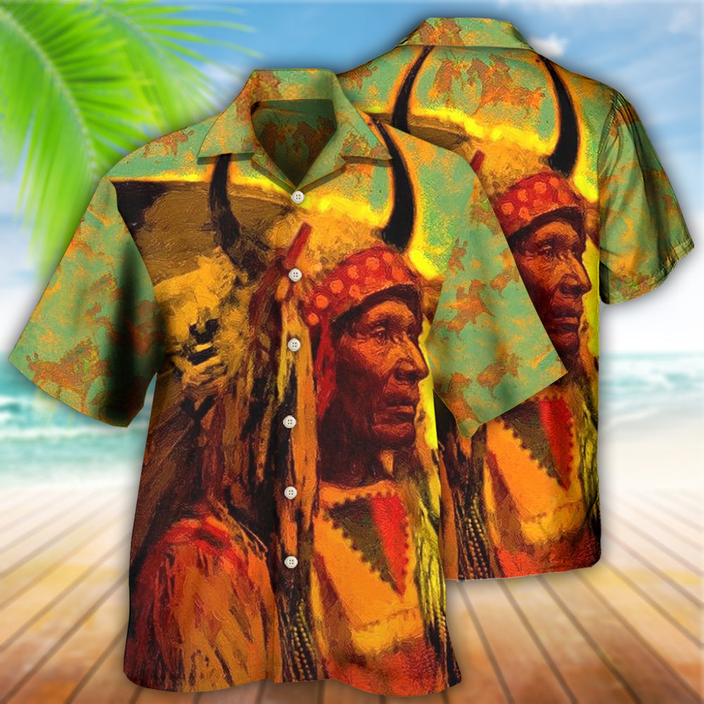 Native Style Love Peace Orange - Hawaiian Shirt - Reefox