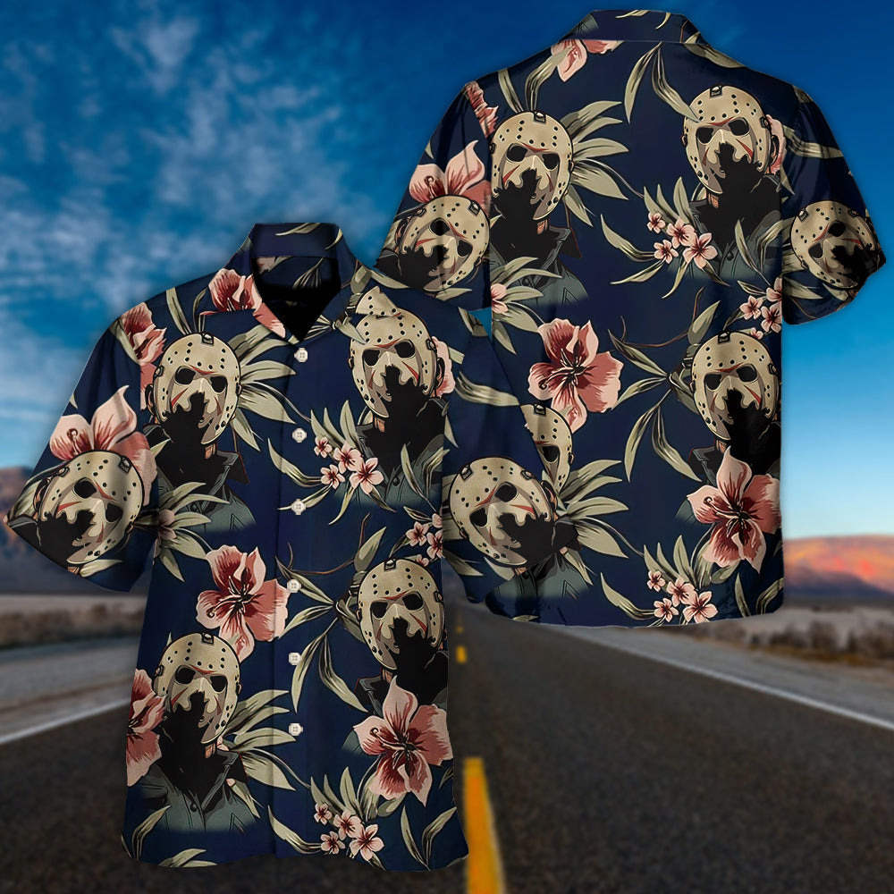 Halloween Jason Voorhees Tropical Style - Hawaiian Shirt