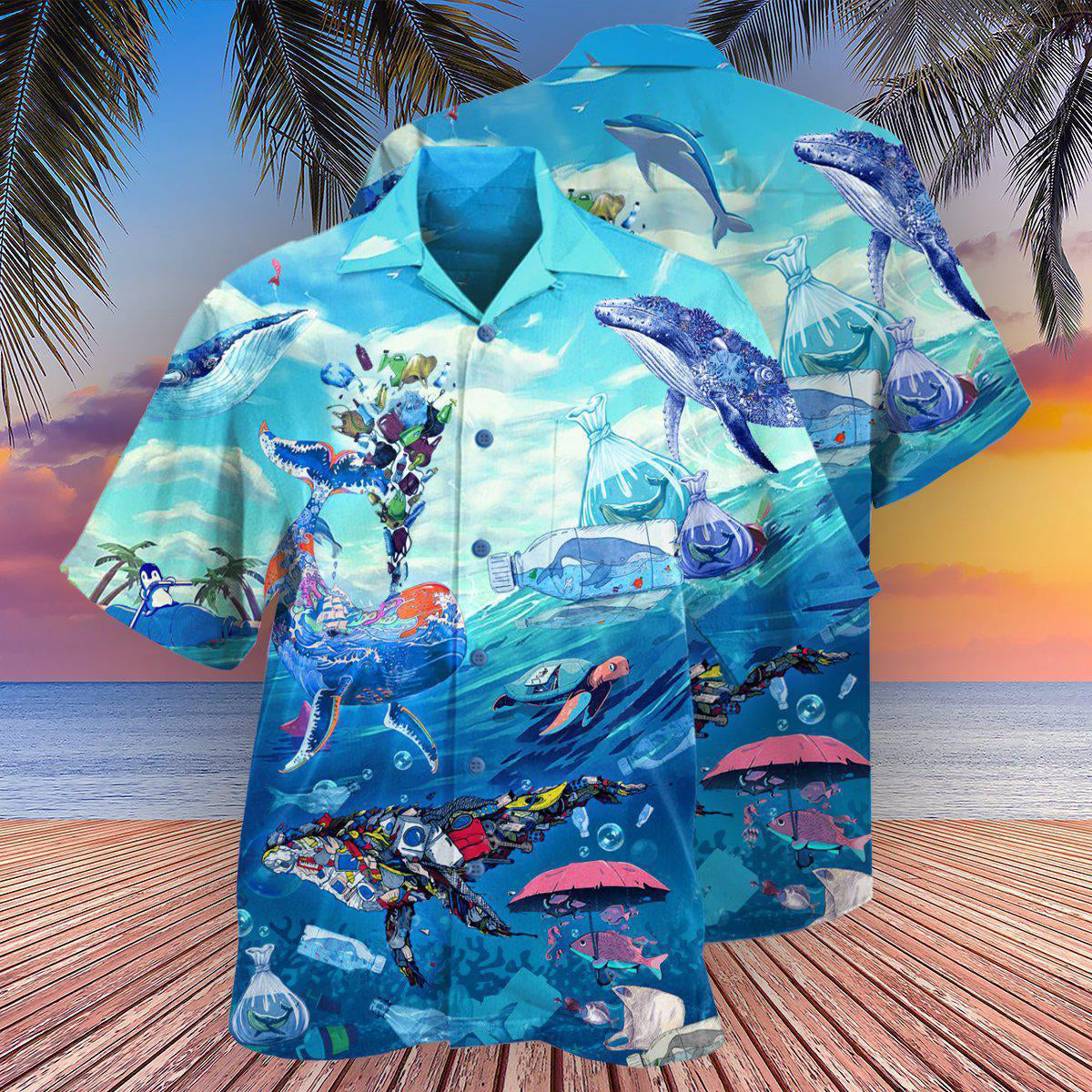 Ocean Save The Ocean - Hawaiian Shirt - Reefox