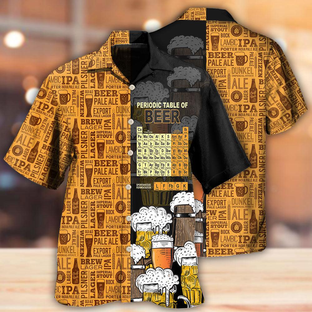 Beer Periodic Table Of Beer - Hawaiian Shirt - Reefox