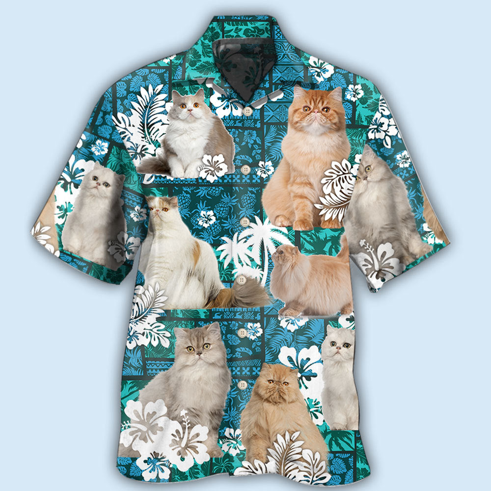 Cat Persian Cat Lover Tropical - Hawaiian Shirt - Reefox