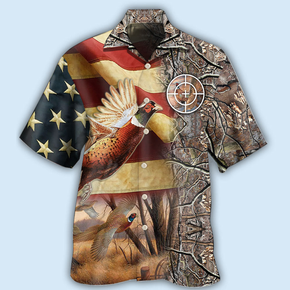 Hunting Pheasant Hunting American - Hawaiian Shirt - Reefox