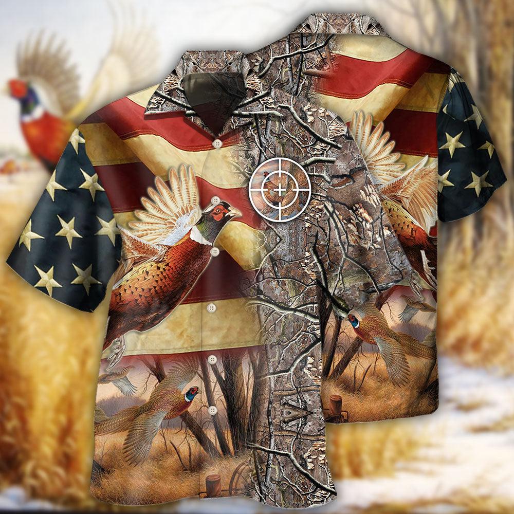 Hunting Pheasant Hunting American - Hawaiian Shirt - Reefox
