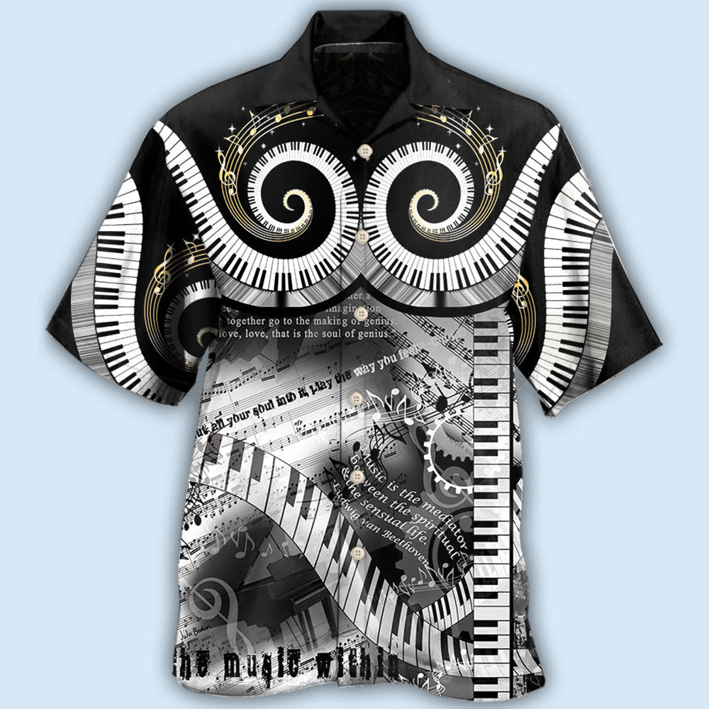 Piano Music Lover Made Happy - Hawaiian Shirt - Reefox