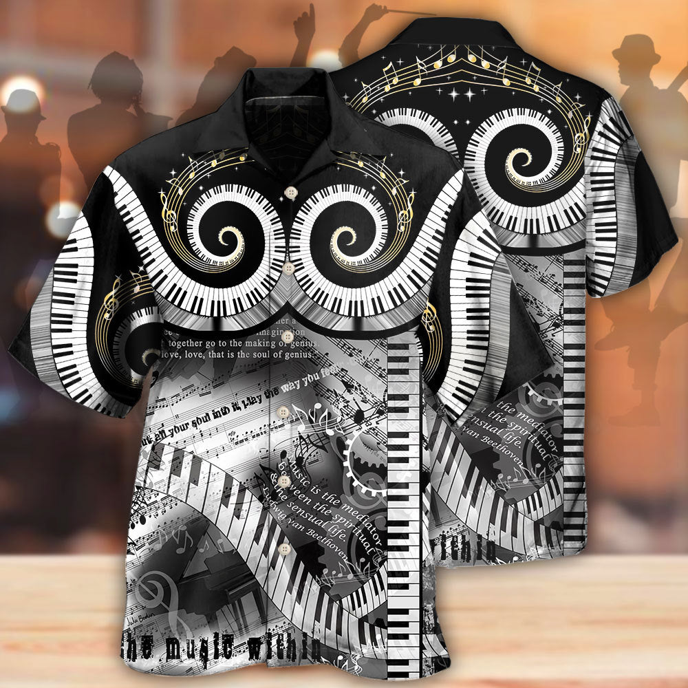 Piano Music Lover Made Happy - Hawaiian Shirt - Reefox