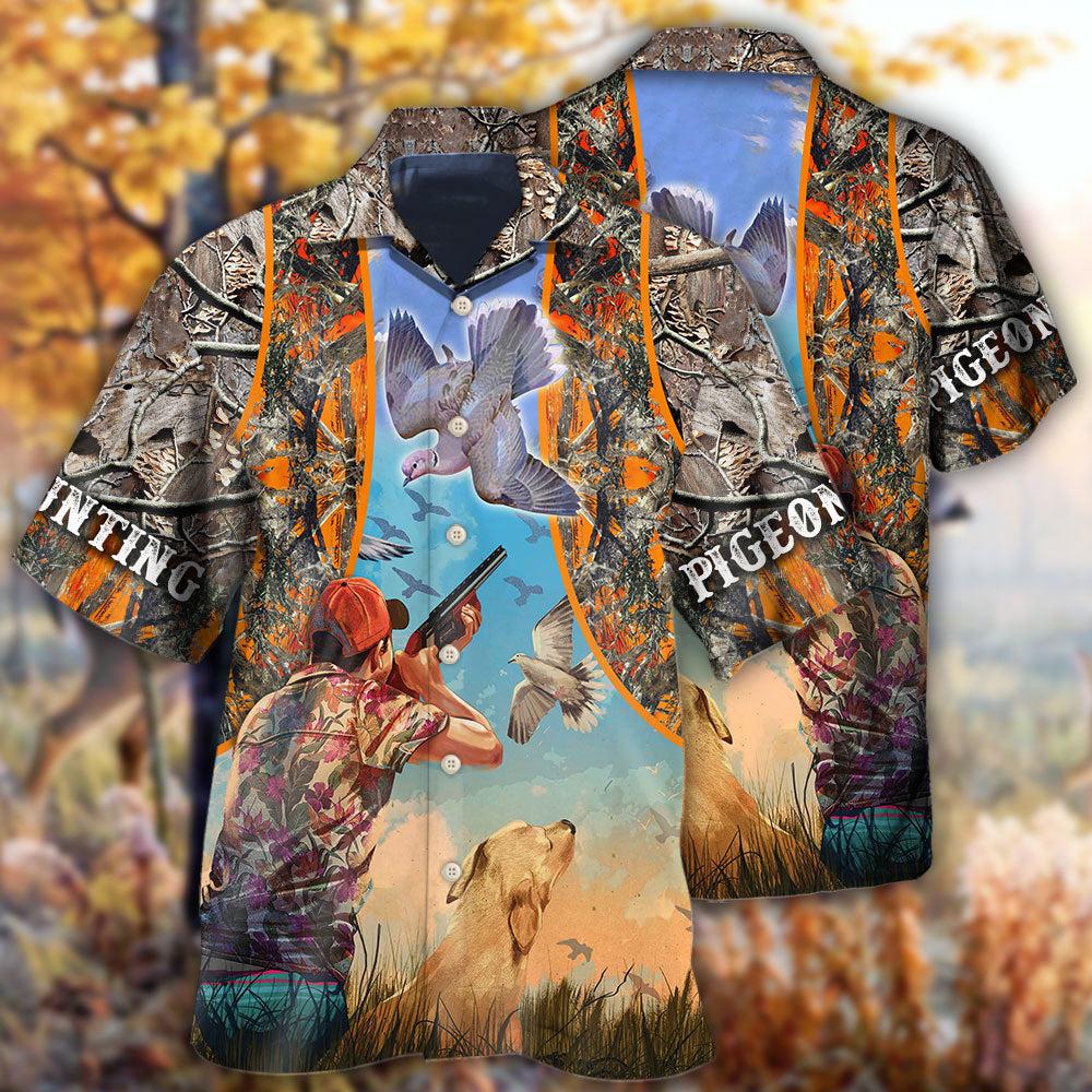 Hunting Pigeon Hunting Orange - Hawaiian Shirt - Reefox