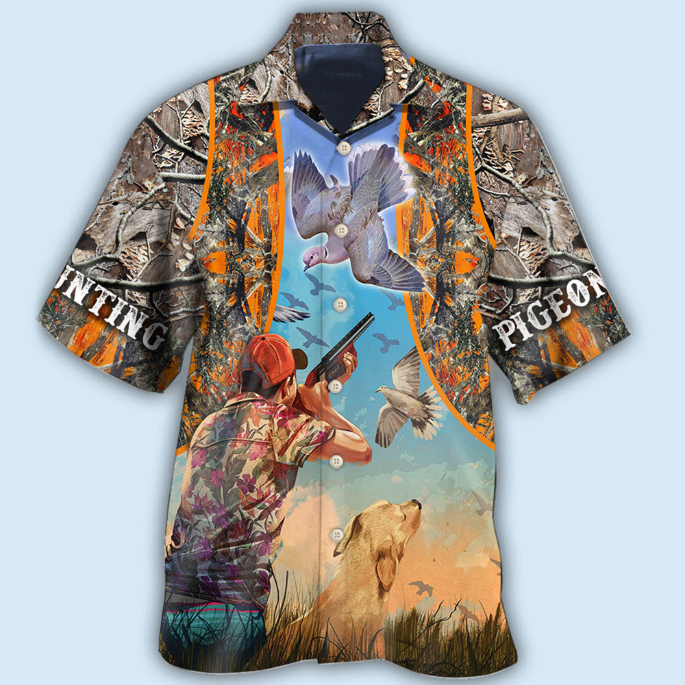 Hunting Pigeon Hunting Orange - Hawaiian Shirt - Reefox