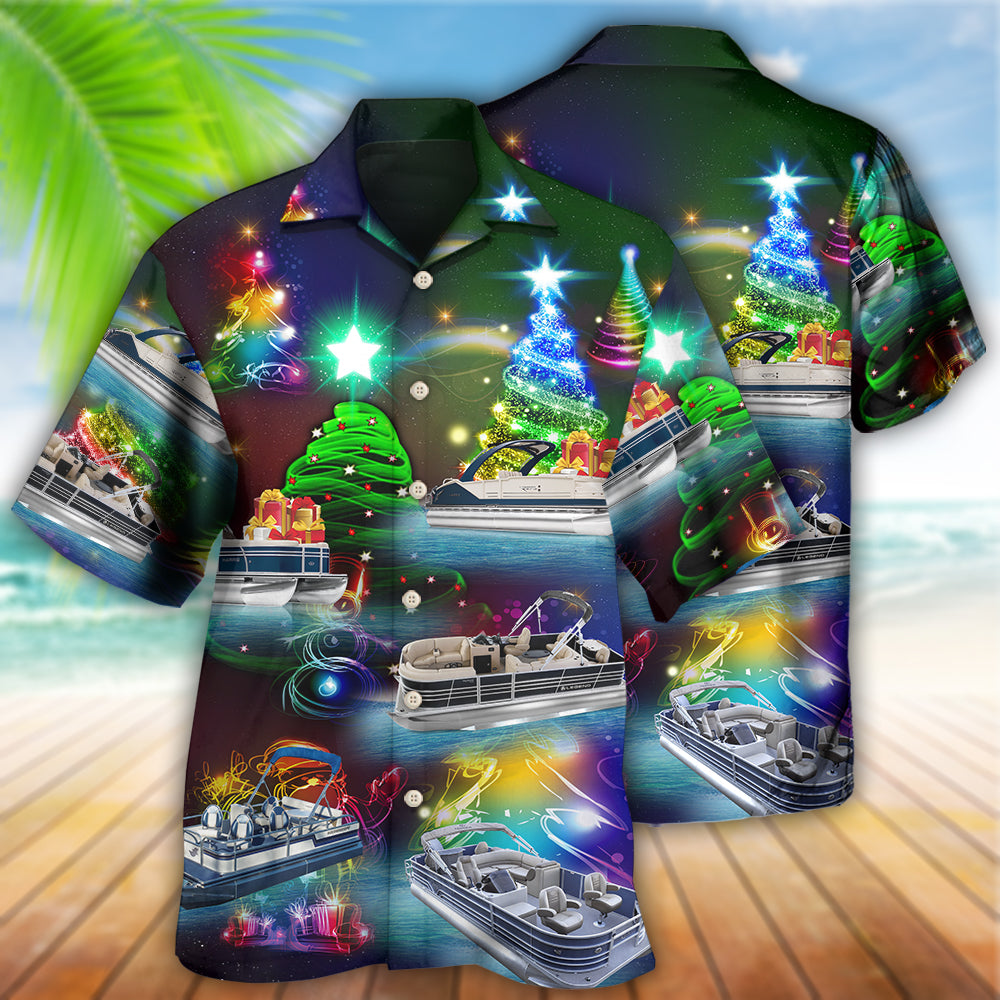 Pontoon Christmas Tree - Hawaiian Shirt - Reefox