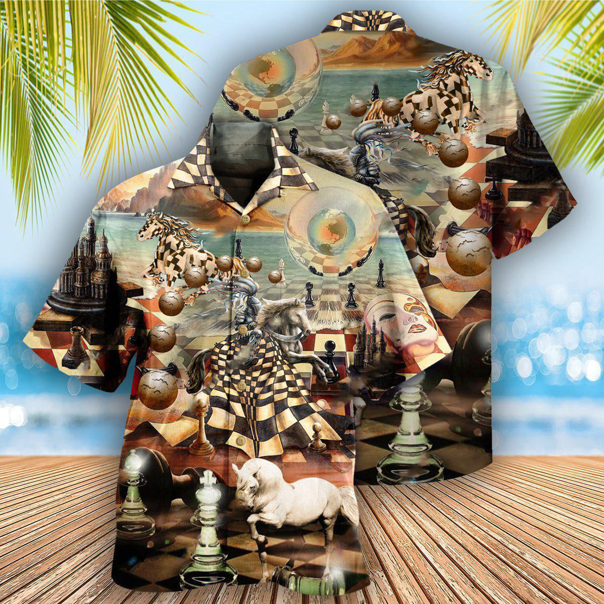 Chess Power Of The Knights In Chess Vintage - Hawaiian Shirt - Reefox