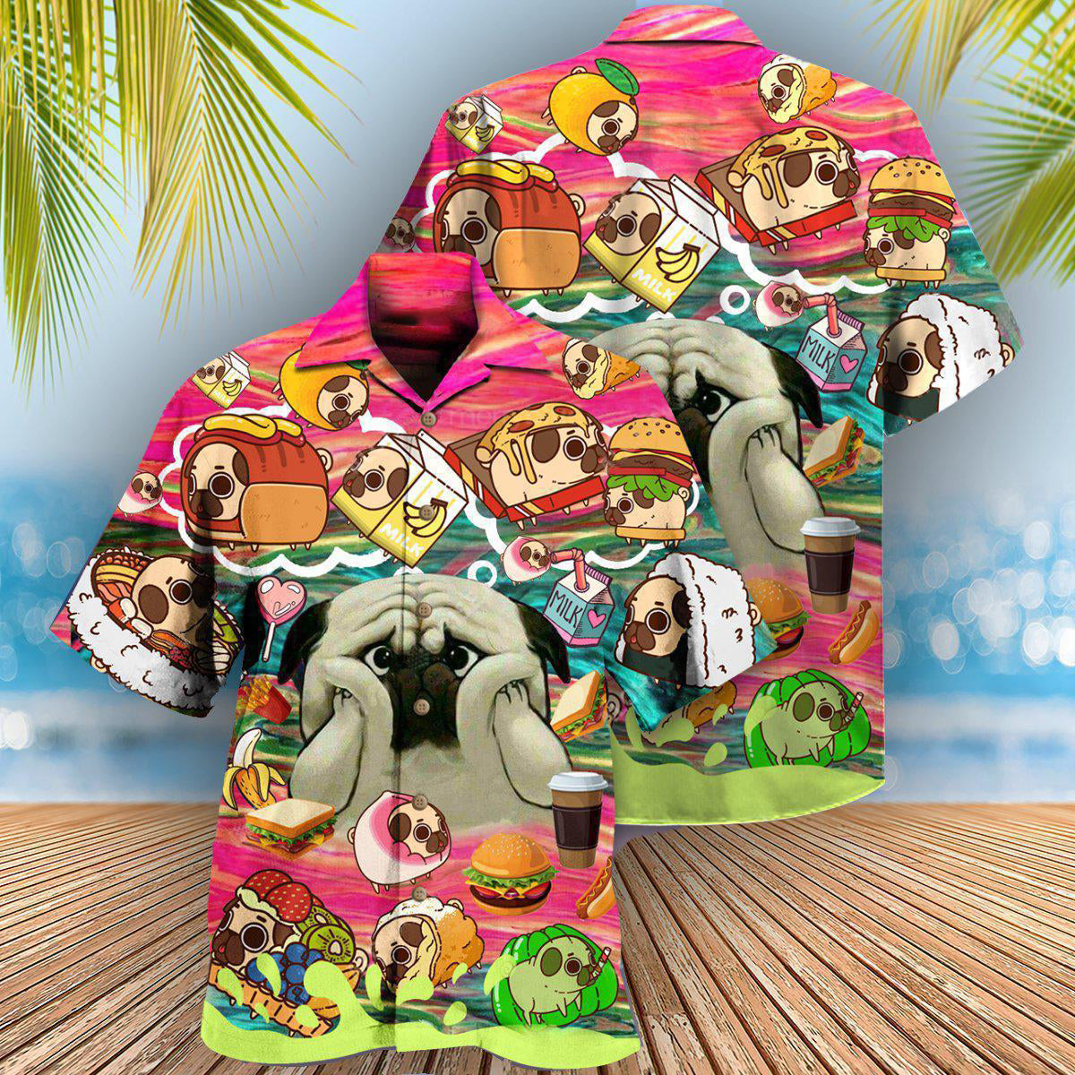 Pug Dog What If I Become Foods - Hawaiian Shirt - Reefox