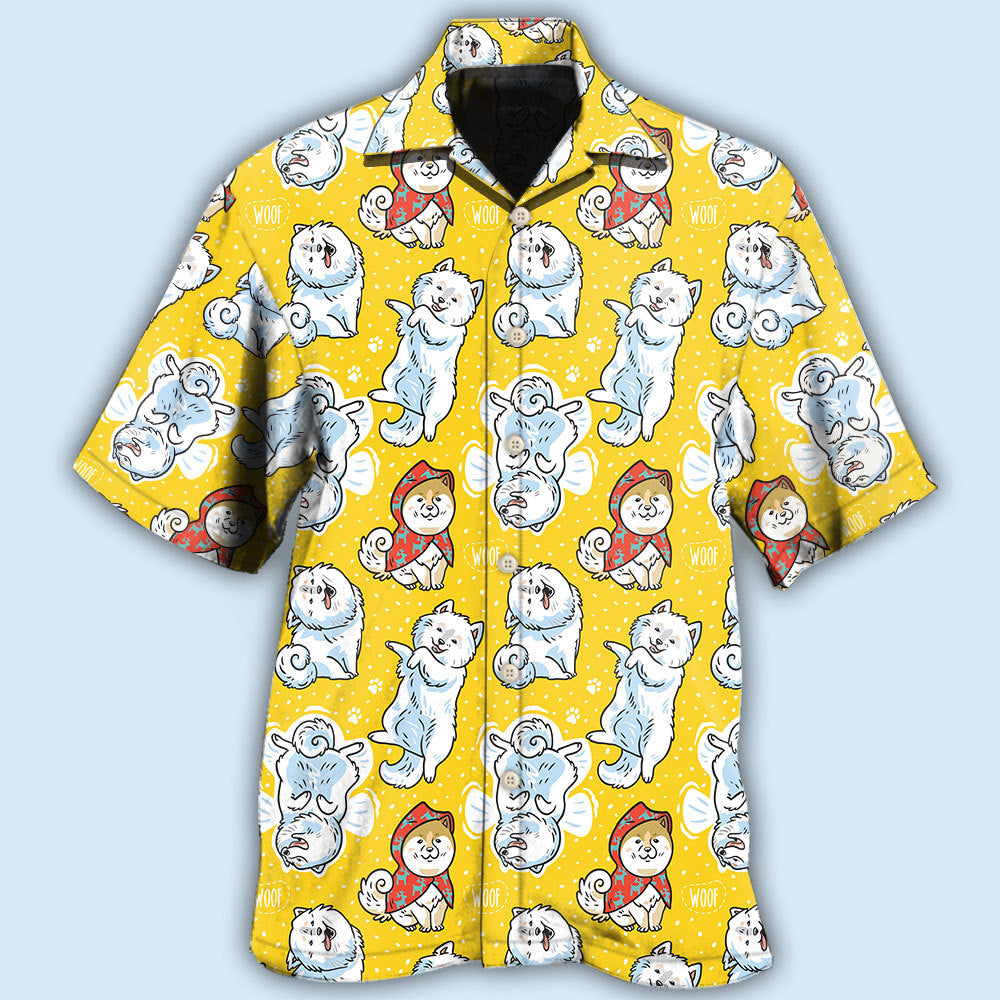 Samoyed Dog Yellow Lover - Hawaiian Shirt - Reefox