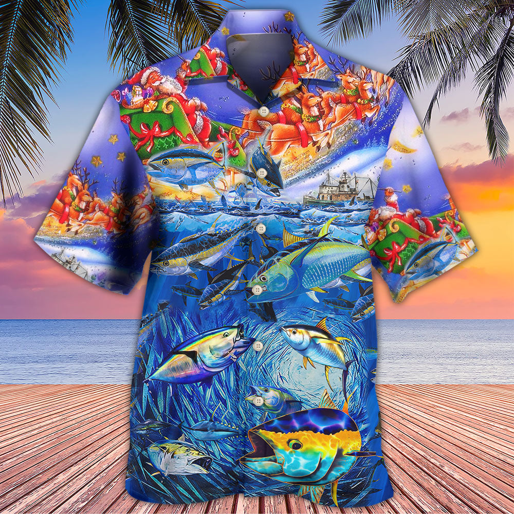 Fishing Santa Claus Love Ocean - Hawaiian Shirt - Reefox