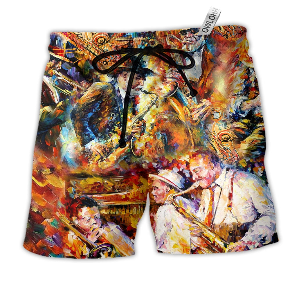 Beach Short / Adults / S Saxophone Music Keep Calm And Love Saxophone - Beach Short Reefox - Owls Matrix LTD