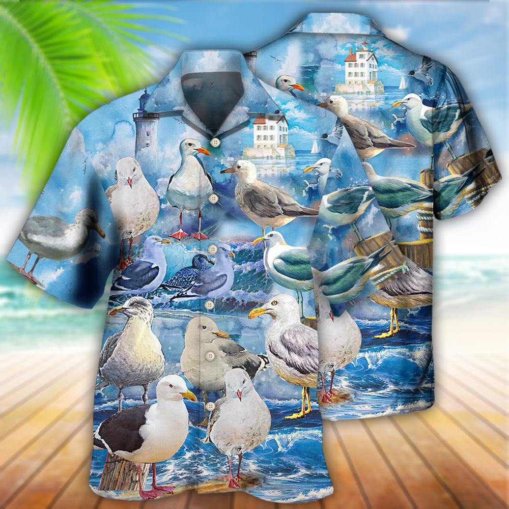 Seagull Bird Stop It Now - Hawaiian Shirt - Reefox