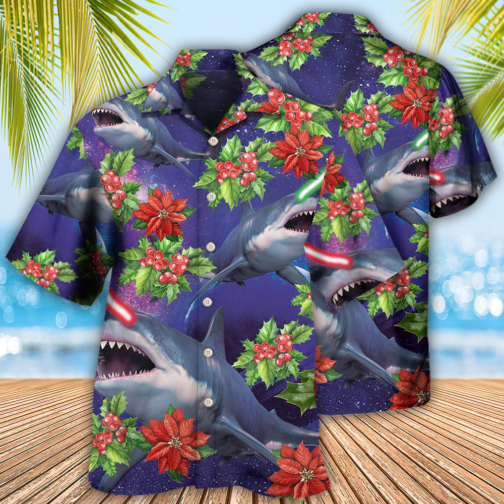 Shark Funny With Xmas Amazing Style - Hawaiian Shirt - Reefox