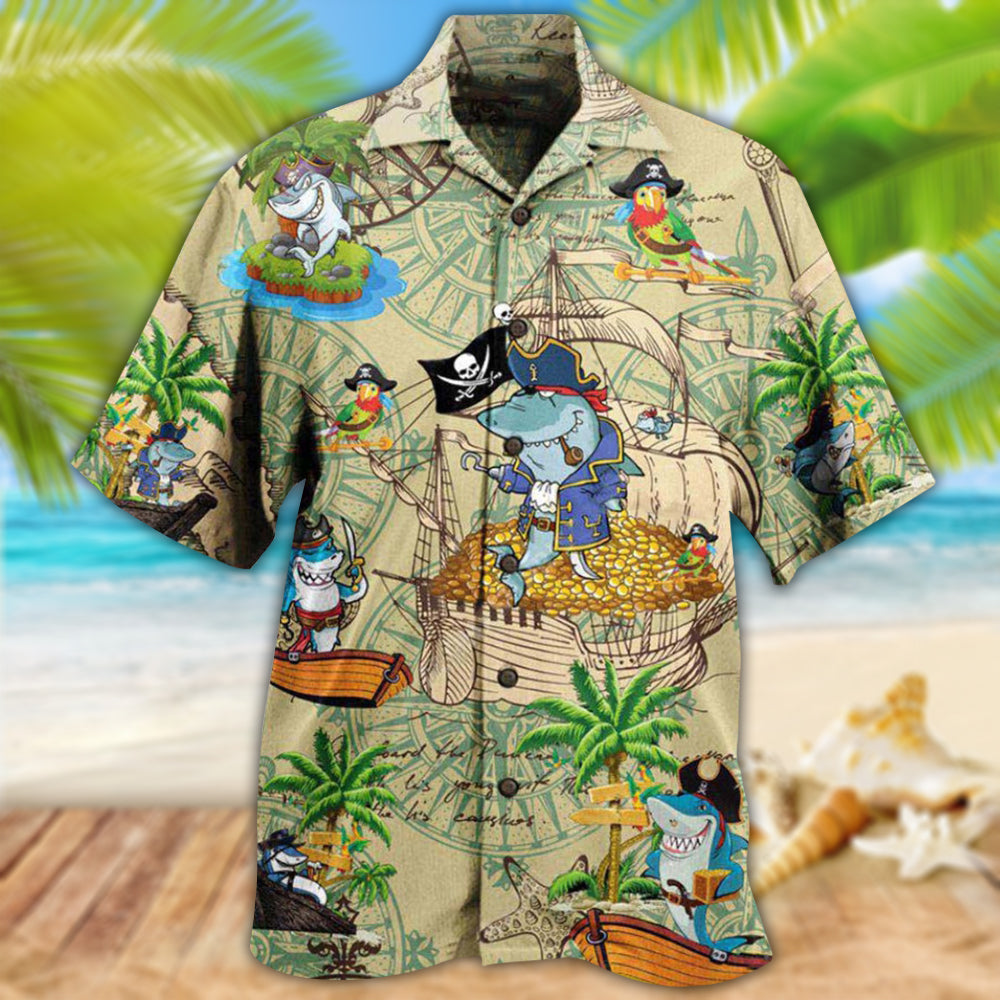 Shark Amazing Pirate Shark - Hawaiian Shirt - Reefox