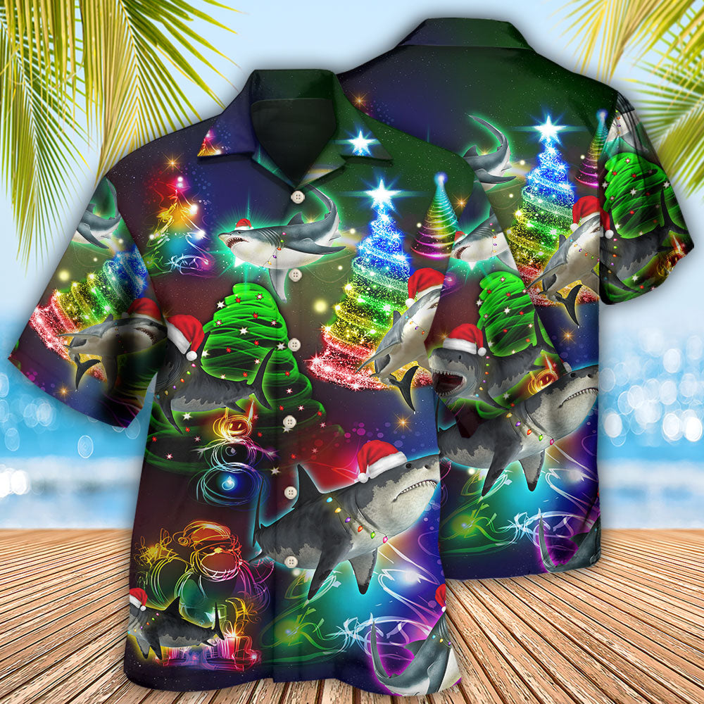 Shark Christmas Tree Shark - Hawaiian Shirt - Reefox