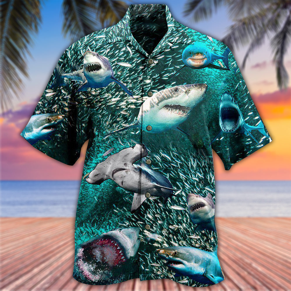 Shark In A World Full Of Fish Be A Shark - Hawaiian Shirt - Reefox
