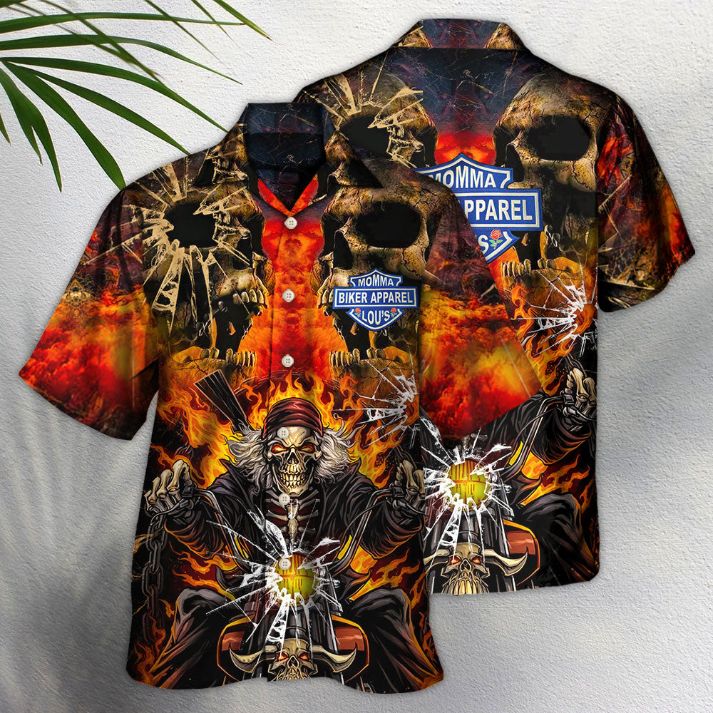 Hawaiian Shirt / Adults / S Skull Biker Lovely Style - Hawaiian Shirt - Reefox