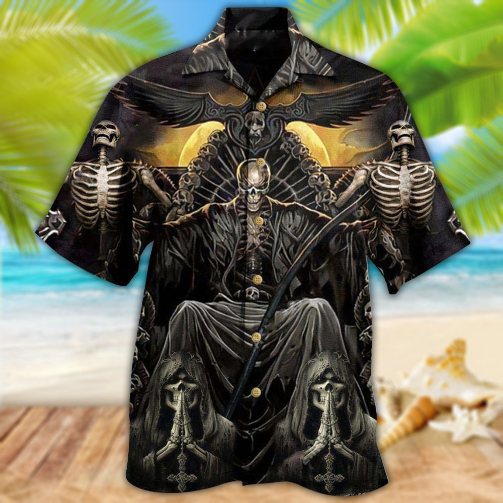 Skull Grim Reaper Dark - Hawaiian Shirt - Reefox