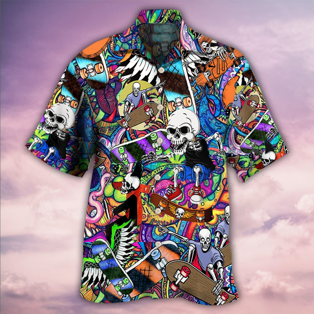 Skull Love Colorful Life - Hawaiian Shirt - Reefox