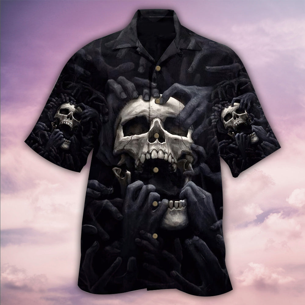 Skull Love Darkness - Hawaiian Shirt - Reefox