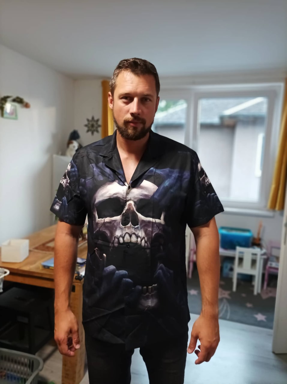 Skull Love Darkness - Hawaiian Shirt - Reefox