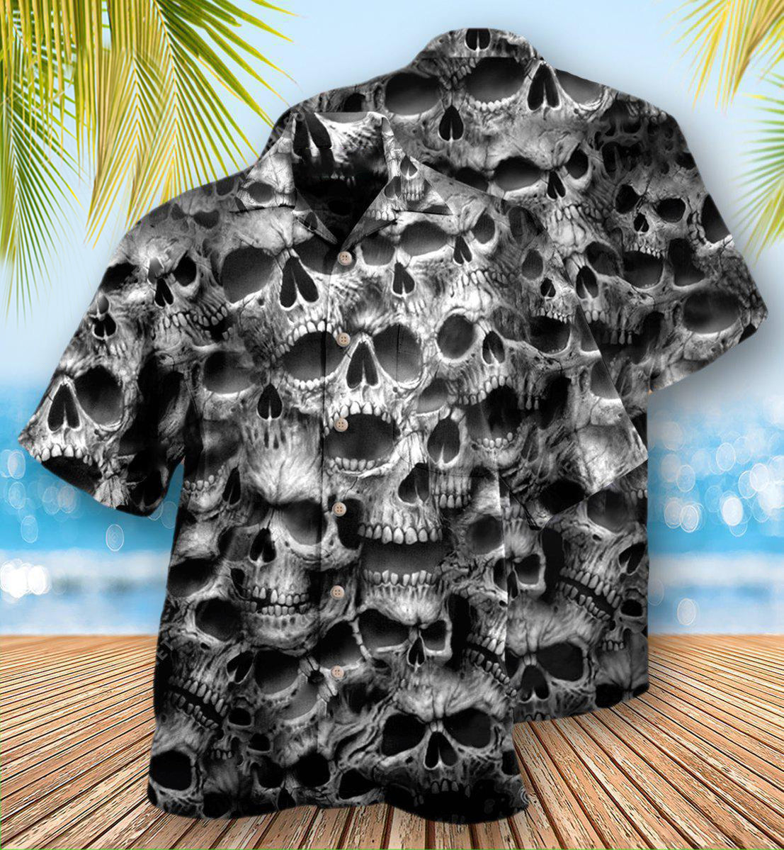 Skull No Fear No Pain - Hawaiian Shirt - Reefox