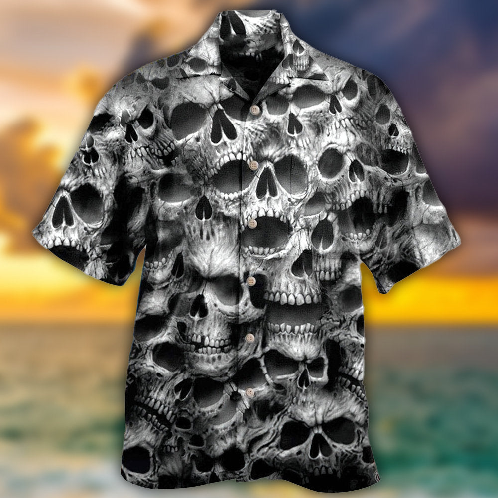 Skull No Fear No Pain - Hawaiian Shirt - Reefox
