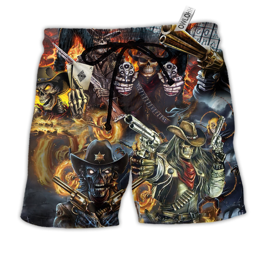 Beach Short / Adults / S Skull No Guts No Glory Cool - Beach Short Reefox - Owls Matrix LTD