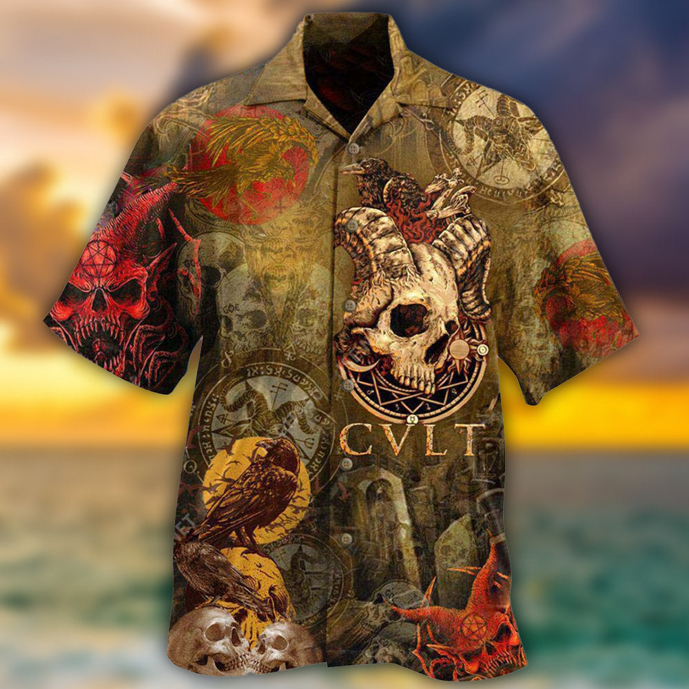 Skull Not Today Satan Cool - Hawaiian Shirt - Reefox