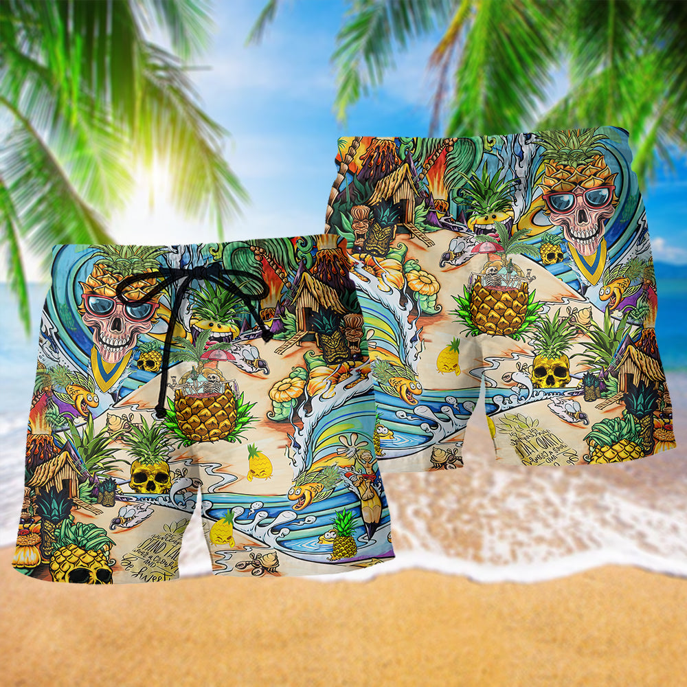 Skull Pineapple Amazing Style - Beach Short Reefox - Owls Matrix LTD