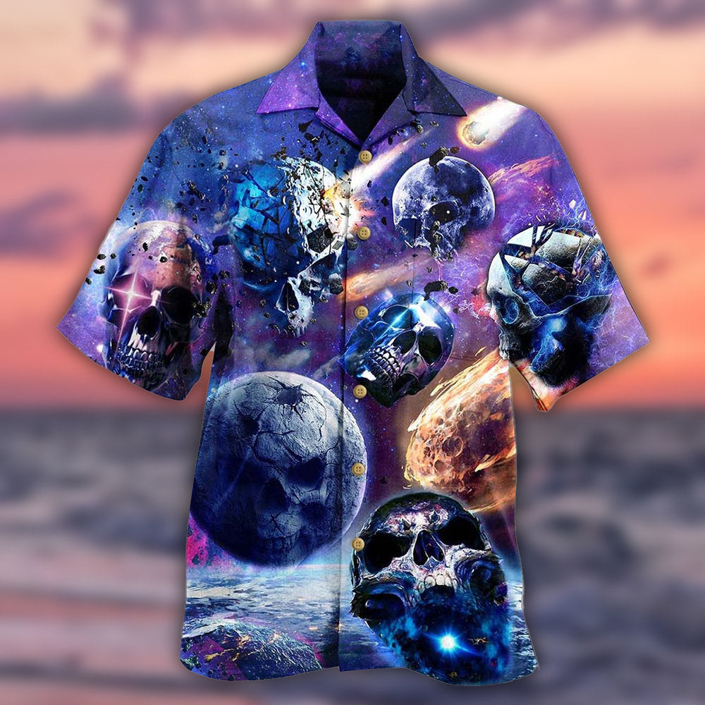 Skull Planet Galaxy - Hawaiian Shirt - Reefox
