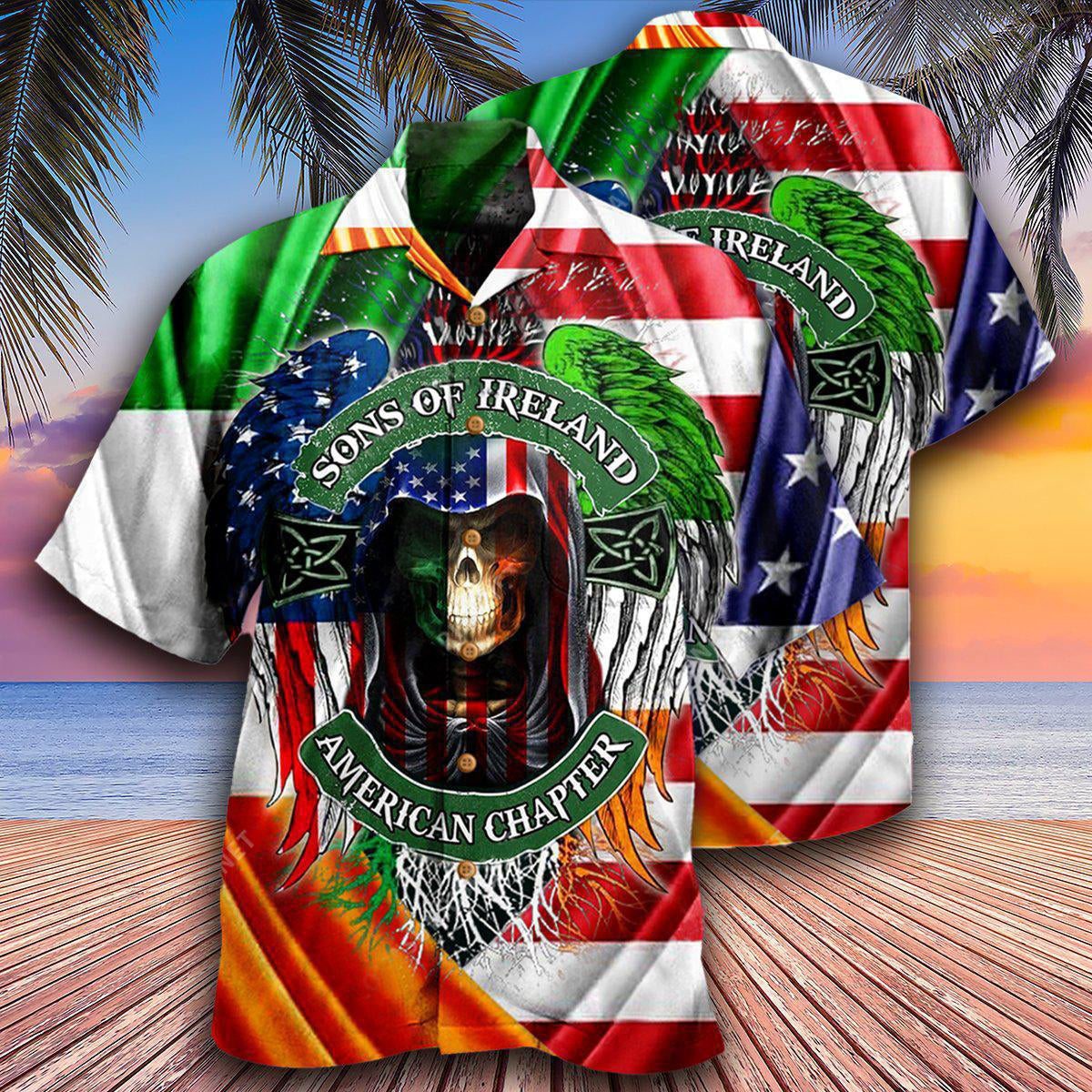 Irish Son Of Ireland American Chapter Saint Patricks Day - Hawaiian Shirt - Reefox