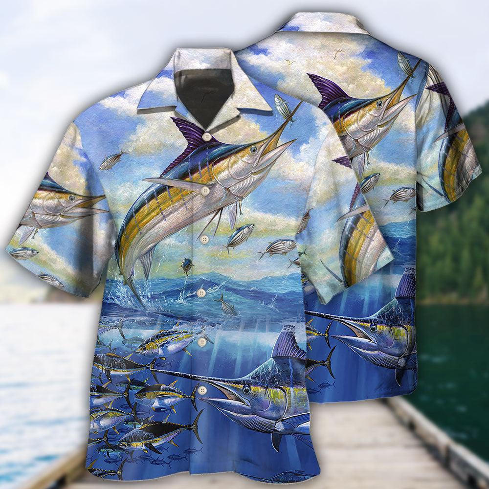 Fishing Ocean Blue Sky Freedom - Hawaiian Shirt - Reefox