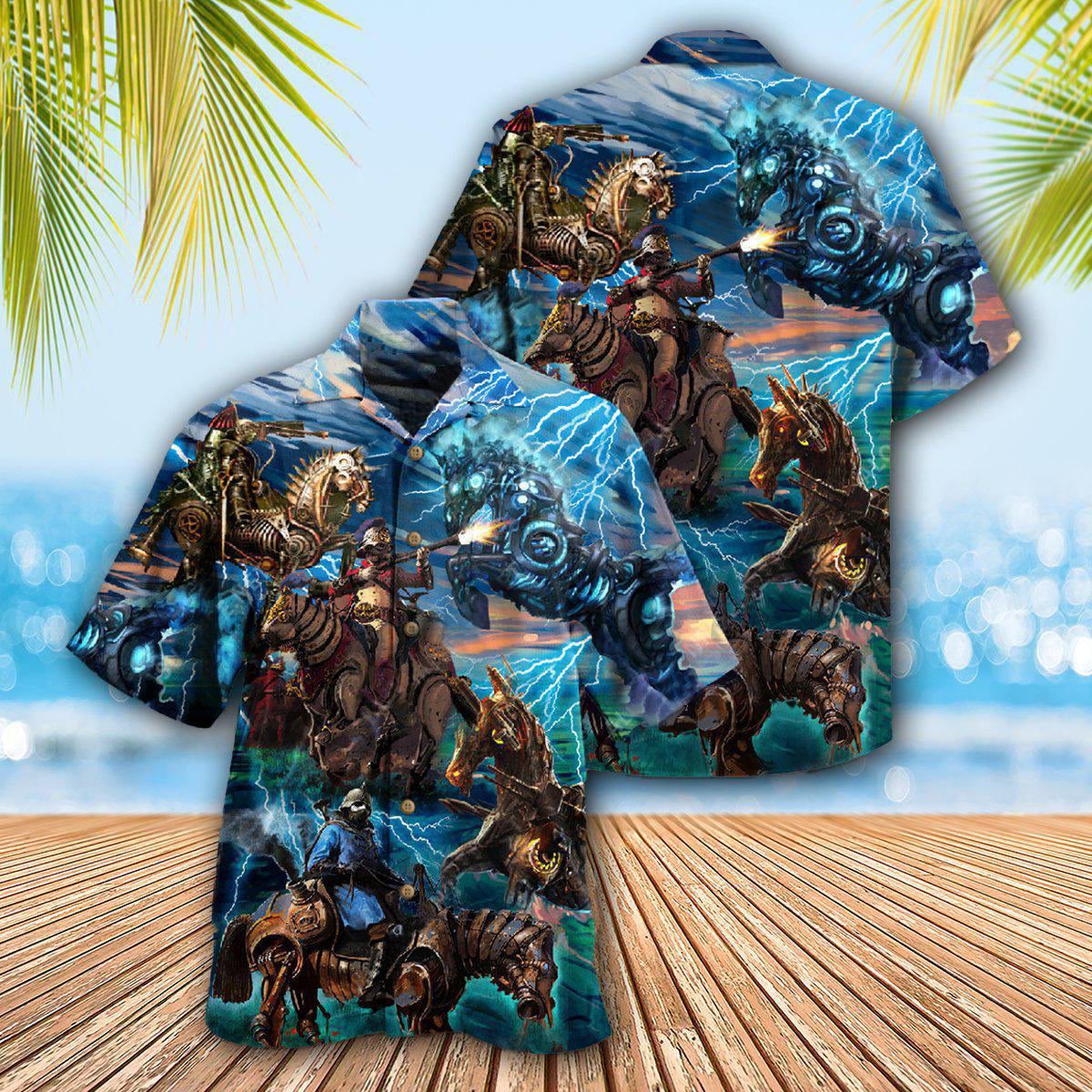 Horse Steampunk Mechanical - Hawaiian Shirt - Reefox