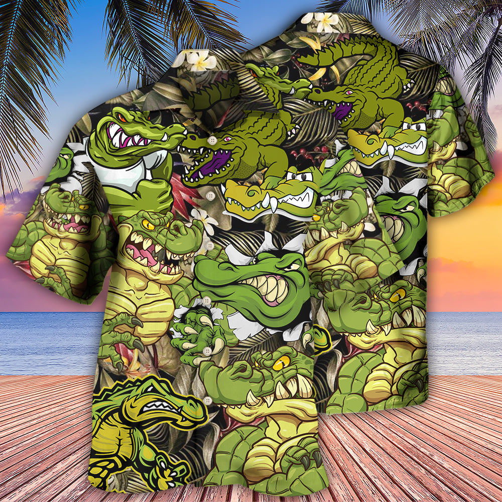 Crocodile Getting The Vibe - Hawaiian Shirt - Reefox