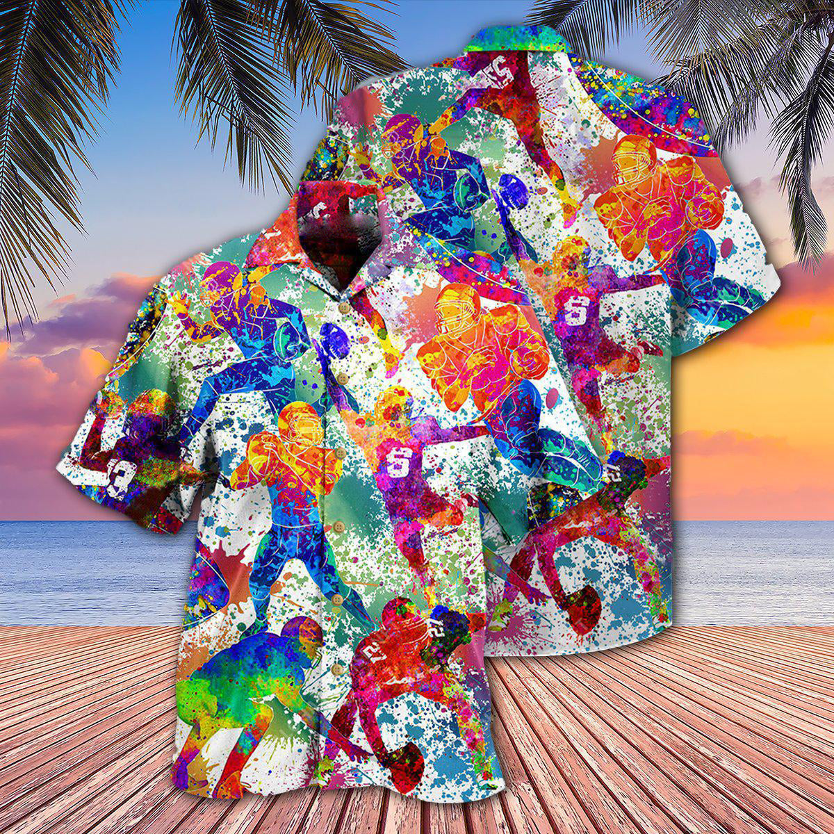 American Football Strong Spirit Brave Heart - Hawaiian Shirt - Reefox