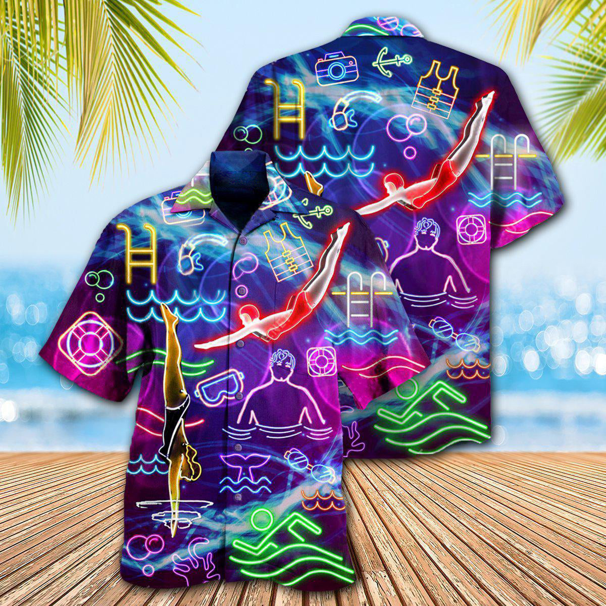 Swimming With Your Heart Swimming - Hawaiian Shirt - Reefox