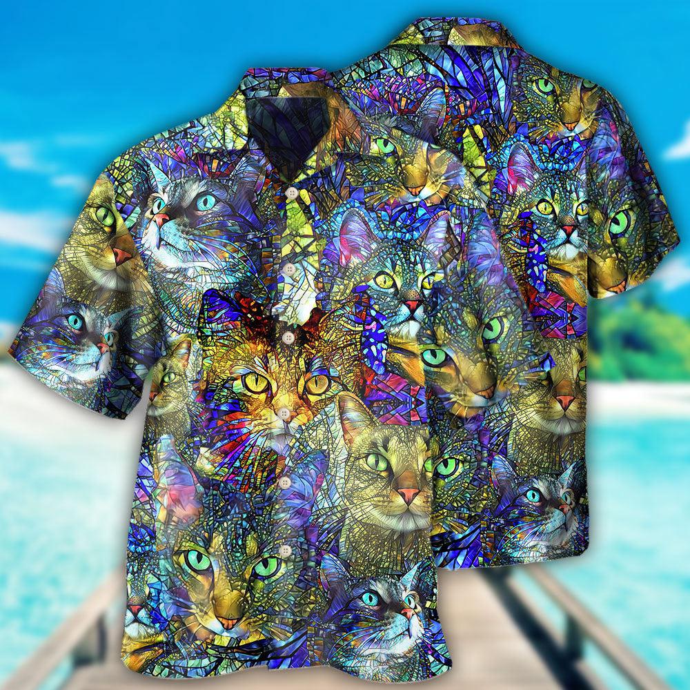 Cat Tabby Cat Lover Art - Hawaiian Shirt - Reefox