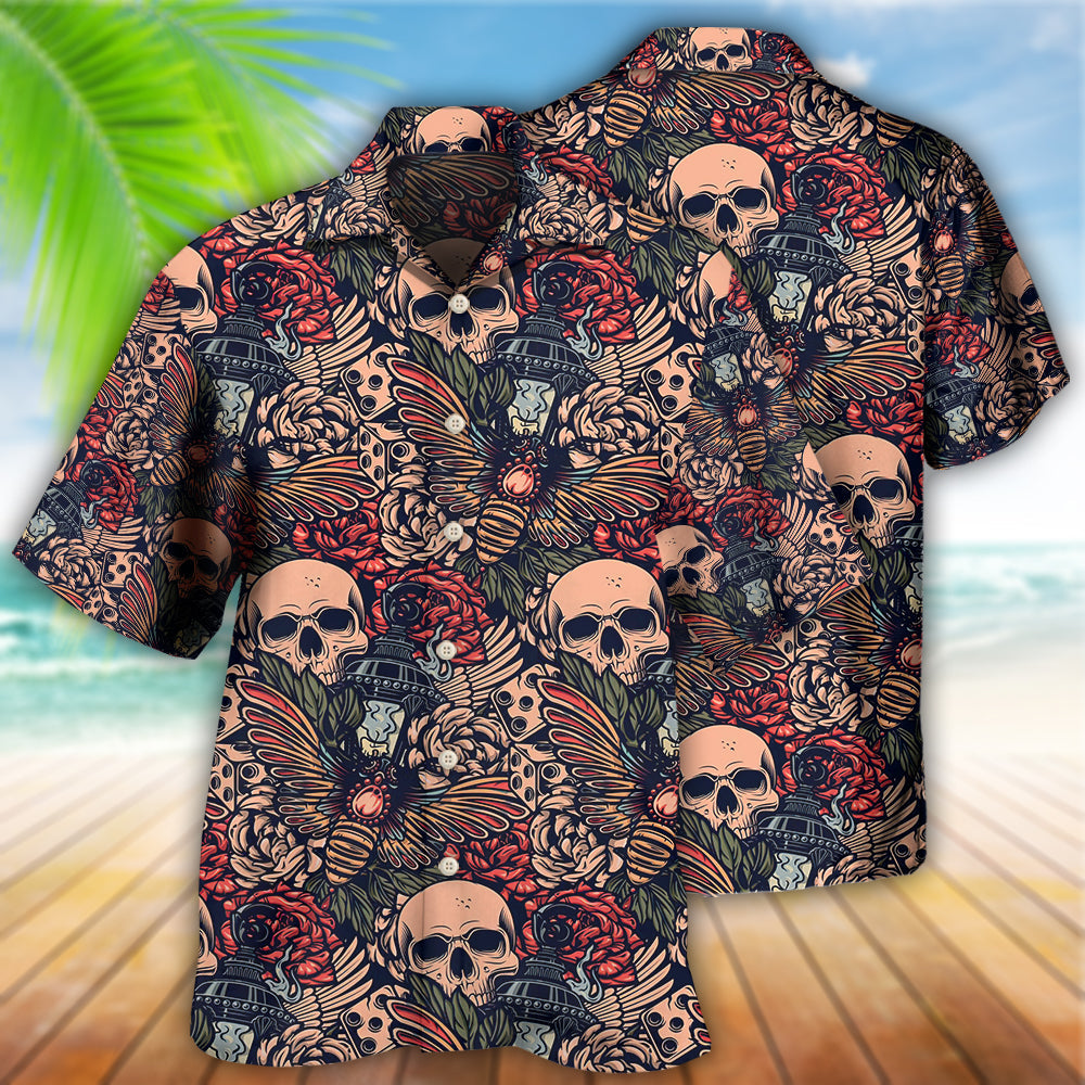 Tattoo Skull Amazing Christmas Fantastic - Hawaiian Shirt - Reefox