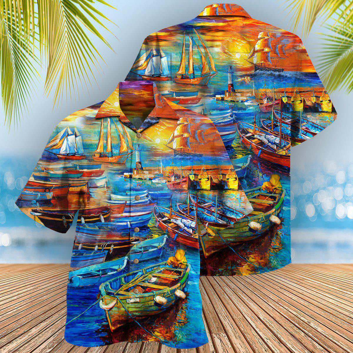 Boat The Bygone Days By The Harbor Eventful Life - Hawaiian Shirt - Reefox