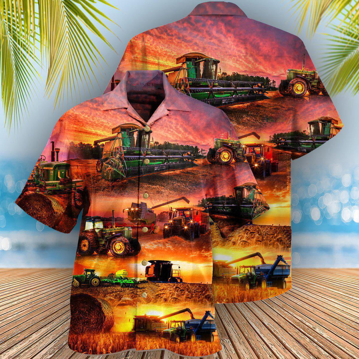 Tractor Farm The Harvest Is Great And Plentiful - Hawaiian Shirt - Reefox