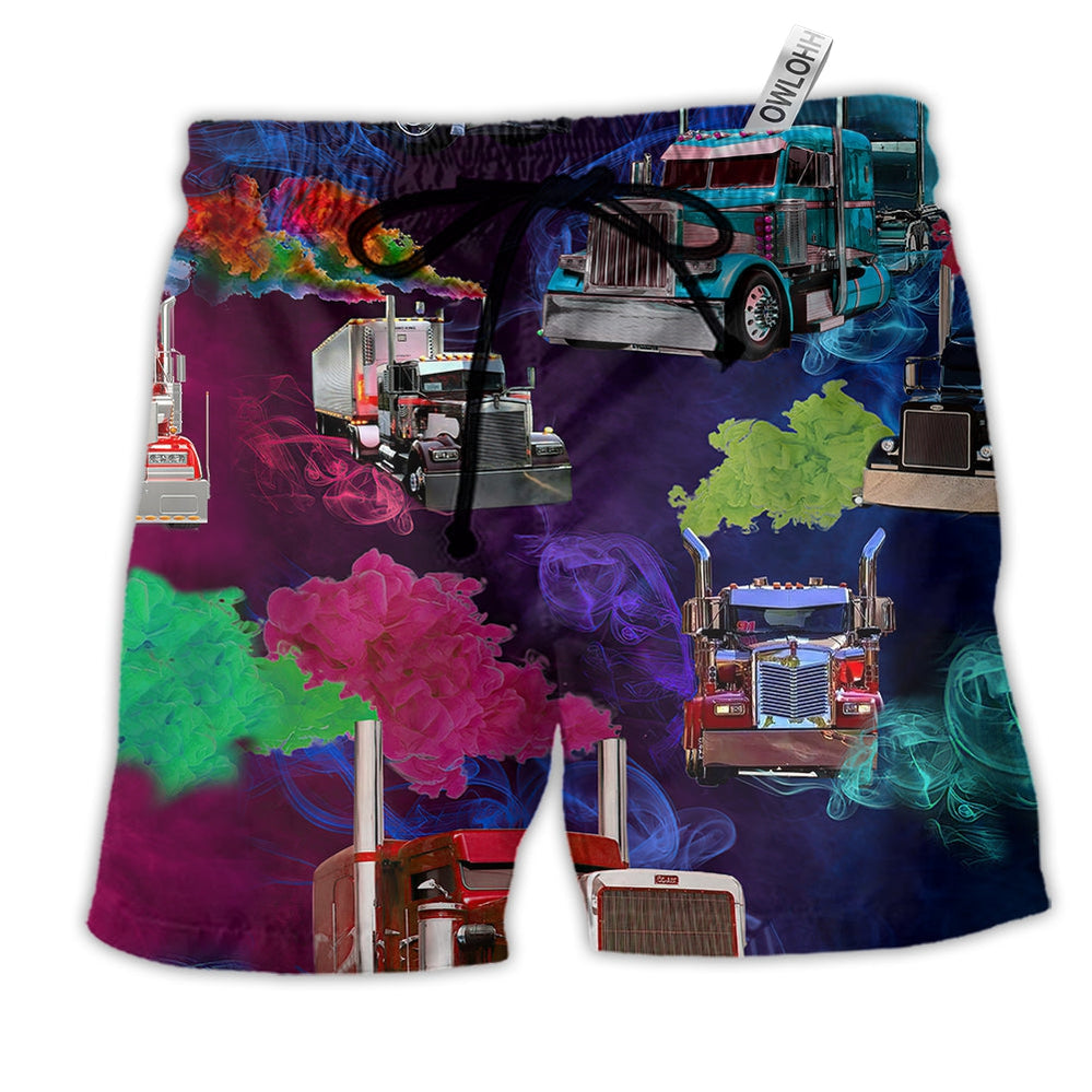 Beach Short / Adults / S Truck You Can Smoke Here Truck Drivers - Beach Short Reefox - Owls Matrix LTD