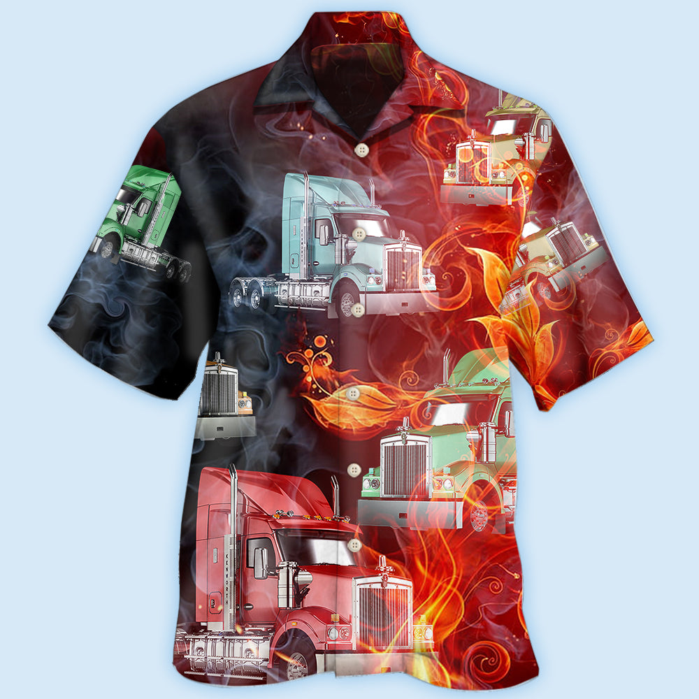 Truck Hot Racing Fire Style - Hawaiian Shirt - Reefox