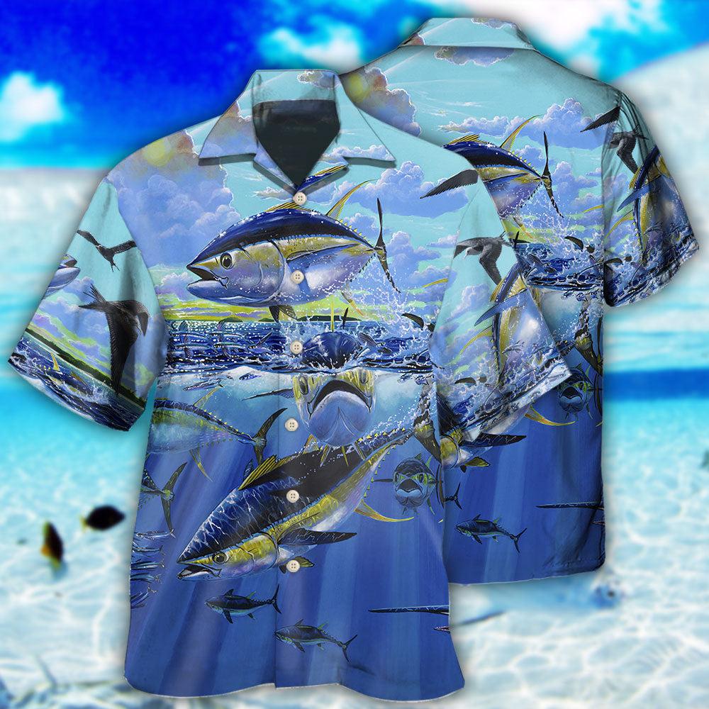 Fishing Tuna Fishing Blue Sky Ocean - Hawaiian Shirt - Reefox