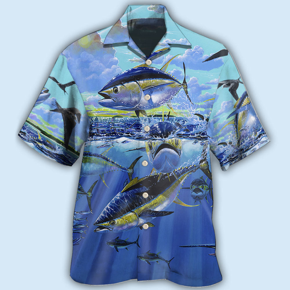Fishing Tuna Fishing Blue Sky Ocean - Hawaiian Shirt - Reefox