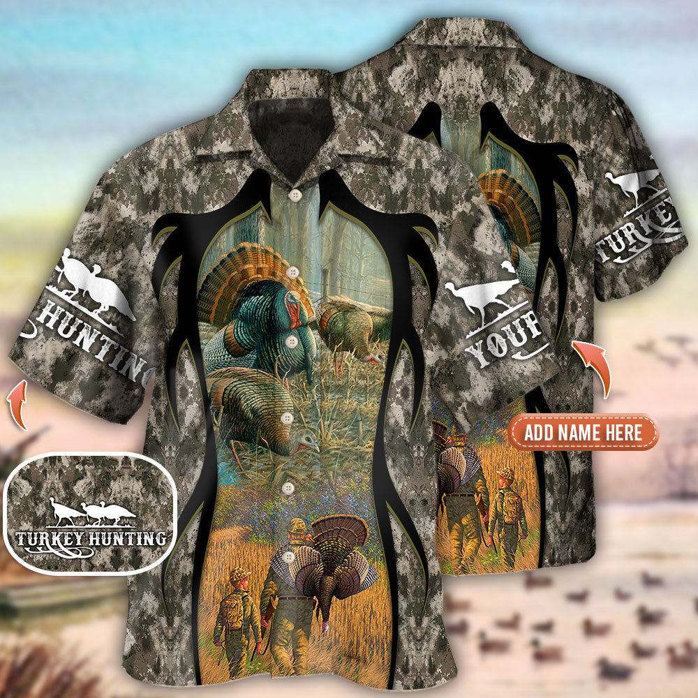 Hunting Turkey Hunting Cool Personalized - Hawaiian Shirt - Reefox