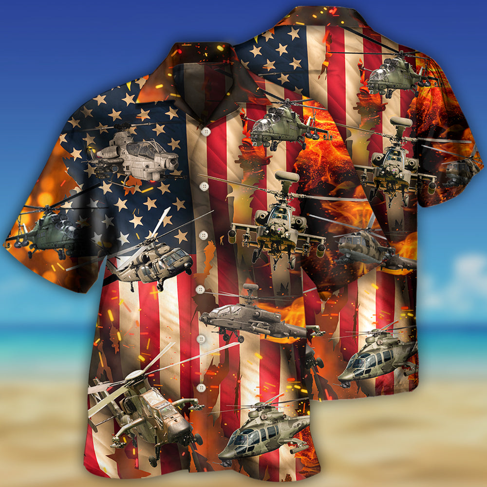 Combat Aircraft US Army Style - Hawaiian Shirt - Reefox
